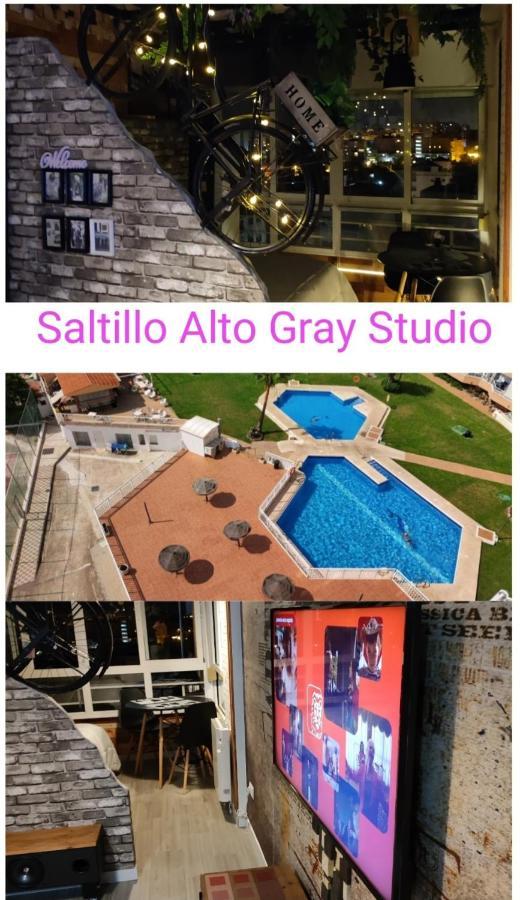 Saltillo Alto Gray Studio. Vistas Al Mar Y Piscina Torremolinos Buitenkant foto