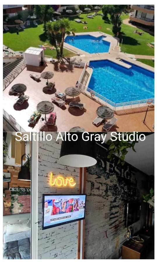 Saltillo Alto Gray Studio. Vistas Al Mar Y Piscina Torremolinos Buitenkant foto